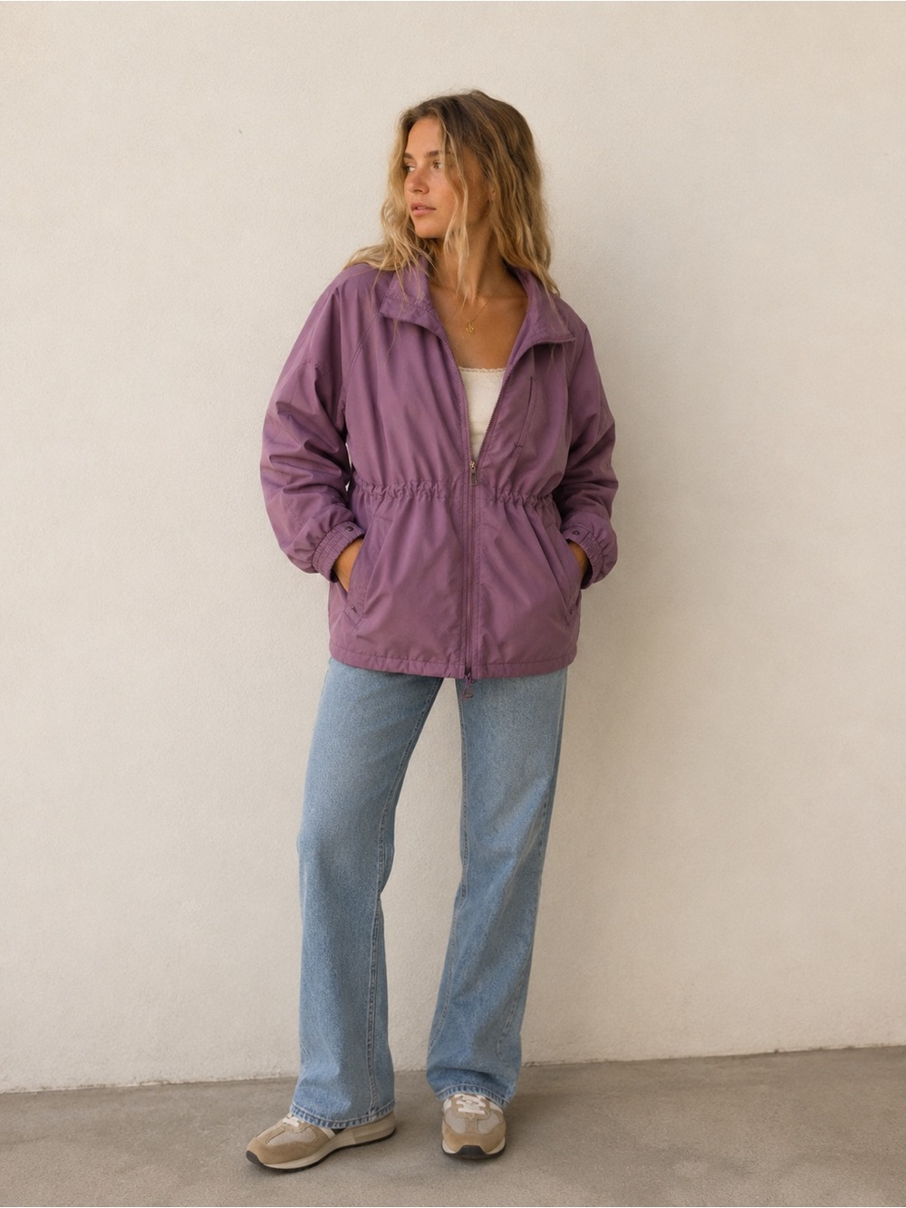 L.L. Bean Vintage Women’s Lavender Zip-Front Bomber Style Jacket